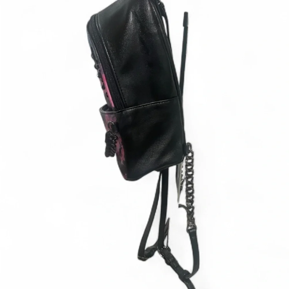 Victoria’s Secret Black Studded Tie-Dye Mini Backpack – NWOT Adjustable Straps - Picture 3 of 9